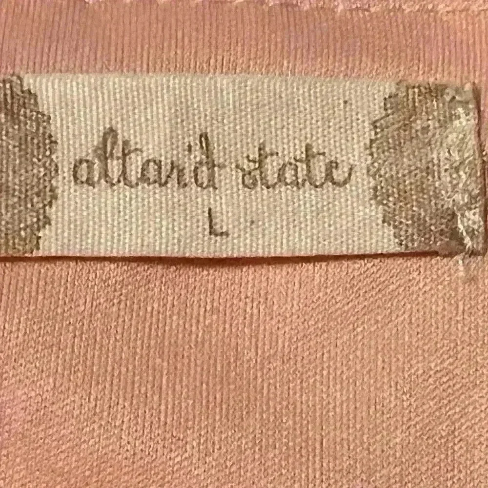 Altar’d State Women’s size Large Sleeveless pink Dress/ pockets/ tie straps/ zip - Picture 11 of 12
